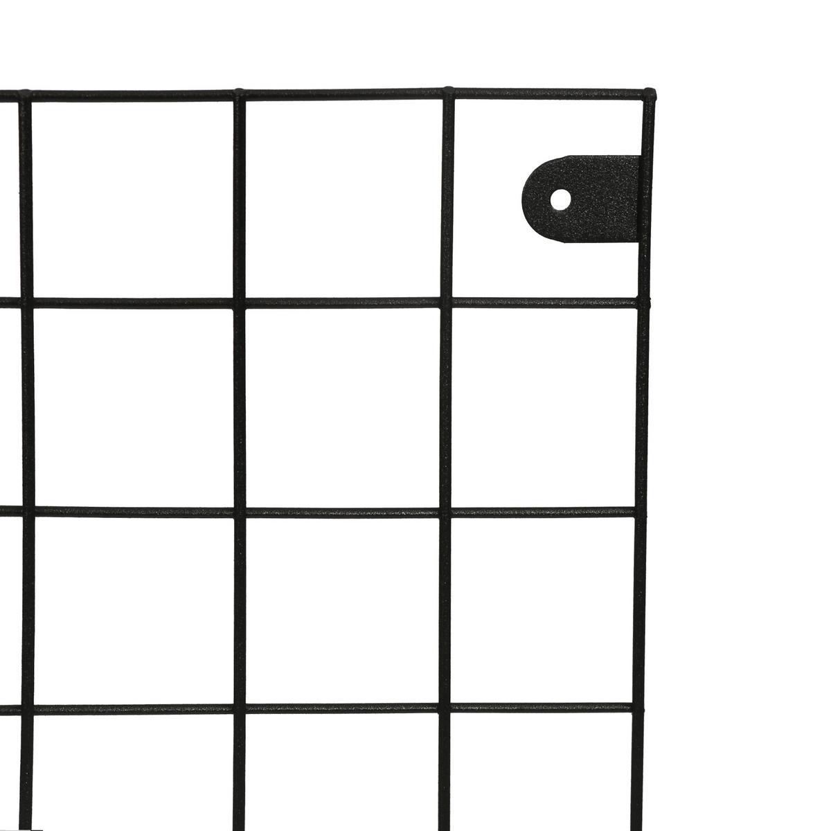 WANDGITTER Sæby - Schwarz, Metall (75/0.5/55cm) - [en.casa]