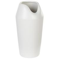 DEKOVASE Steinzeug weiß Apamea - Weiß, Stein (33cm) - Beliani