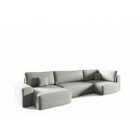 WOHNLANDSCHAFT Arona Xl - Hellgrau, Holzwerkstoff/Textil (148/70/397cm) - Fun Möbel