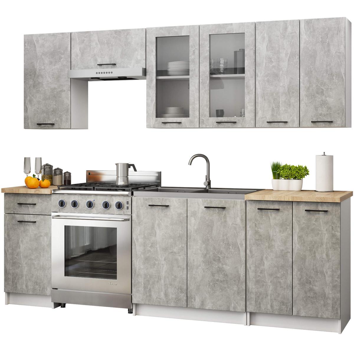 HÄNGESCHRANK Weiß, Beton 72/80/30,5 - Hellgrau/Weiß, Holzwerkstoff (80/72/30cm) - RAUMHIRSCH FURNITURE