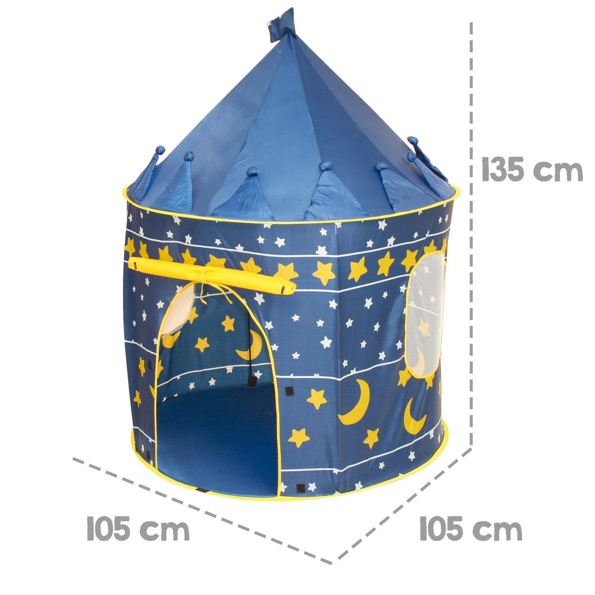 SPIELZELT Mond und Sterne - Blau, Textil (105/105cm) - Roba