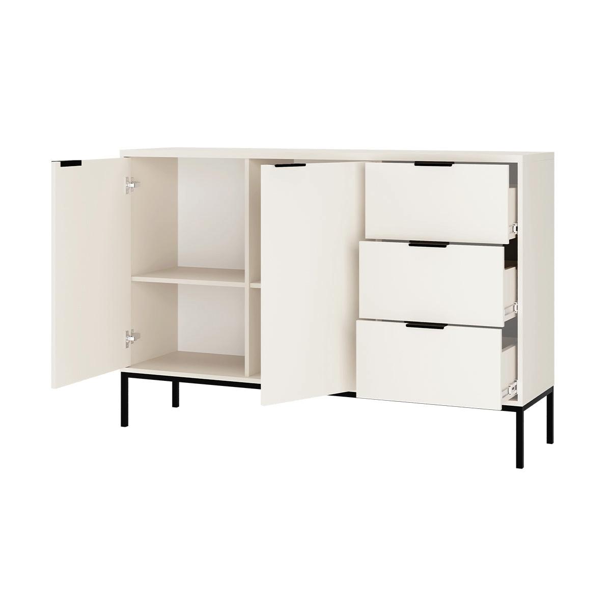 SIDEBOARD Seattle Weiß und Schwarz - Weiß, Holzwerkstoff (150/100.4/40cm) - Petits-meubles