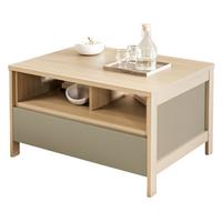 COUCHTISCH Salbei, Eiche, Beistelltisch skandinavisch 80 x 60 cm, Soft-Close - Salbeigrün/Eichefarben, Holzwerkstoff/Metall (46/60/80cm) - Furn.Design