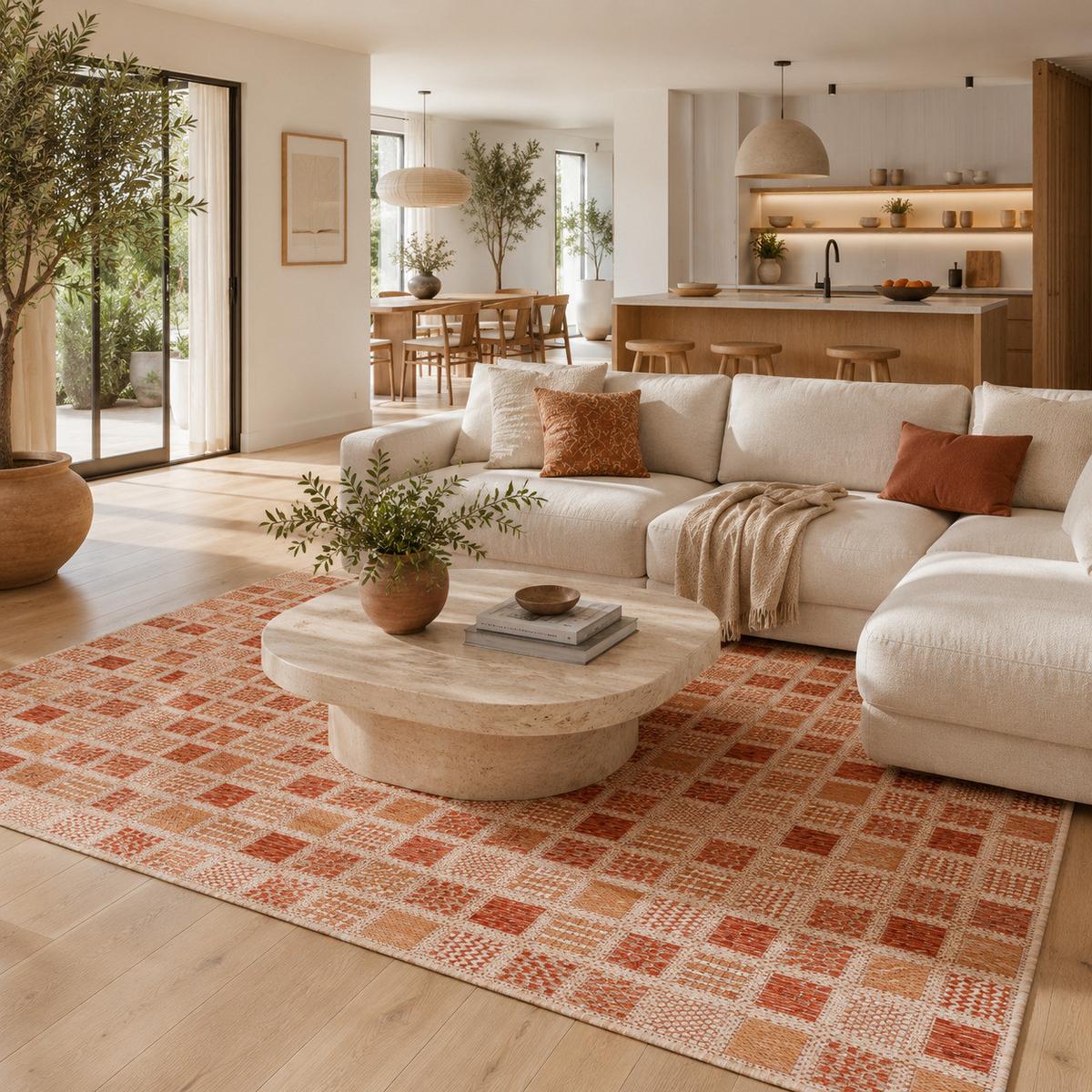 IN- UND OUTDOOR TEPPICH CARPETTO - Orange, Textil (133/190cm) - Pergamon