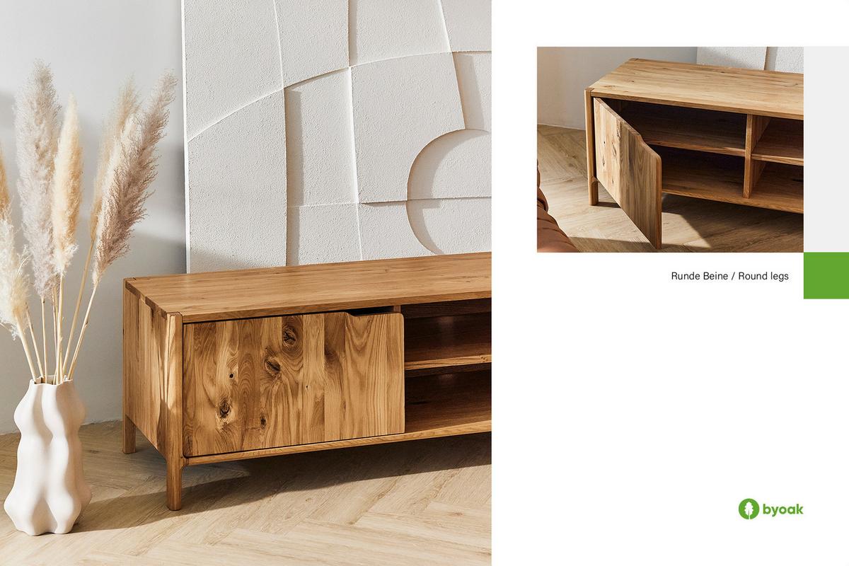 TV-SCHRANK PAUL Kernbuche - Kernbuche, Holz (200/48/50cm) - byoak