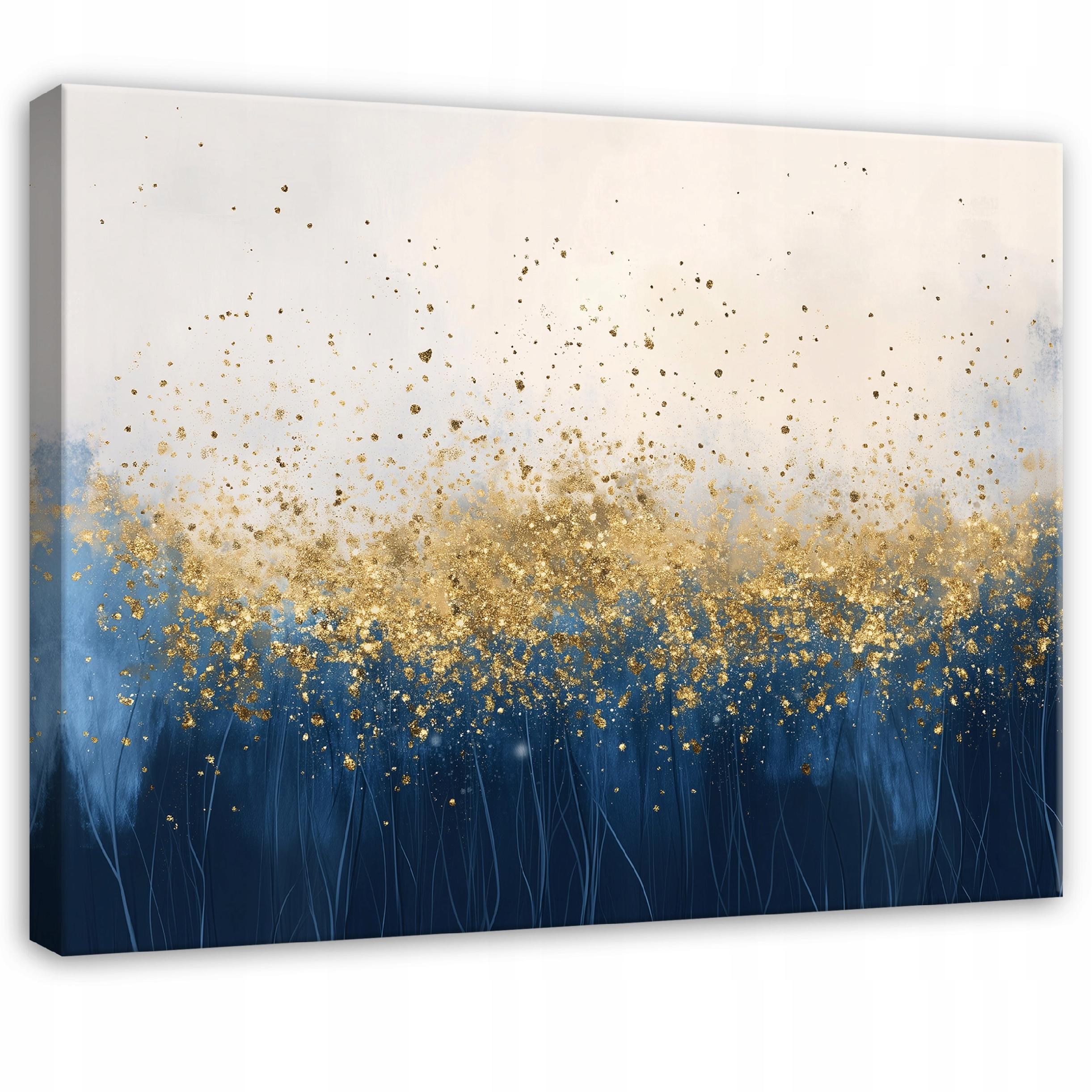 LEINWANDBILD Abstrakt Glamour Gold Modern 60x40 - Multicolor, Holzwerkstoff (60/40cm) - Wallarena