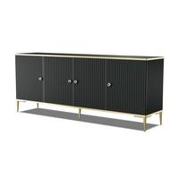 KOMMODE Schwarz, Gold 182/73/40 - Schwarz, Holzwerkstoff (182/73/40cm) - RAUMHIRSCH FURNITURE