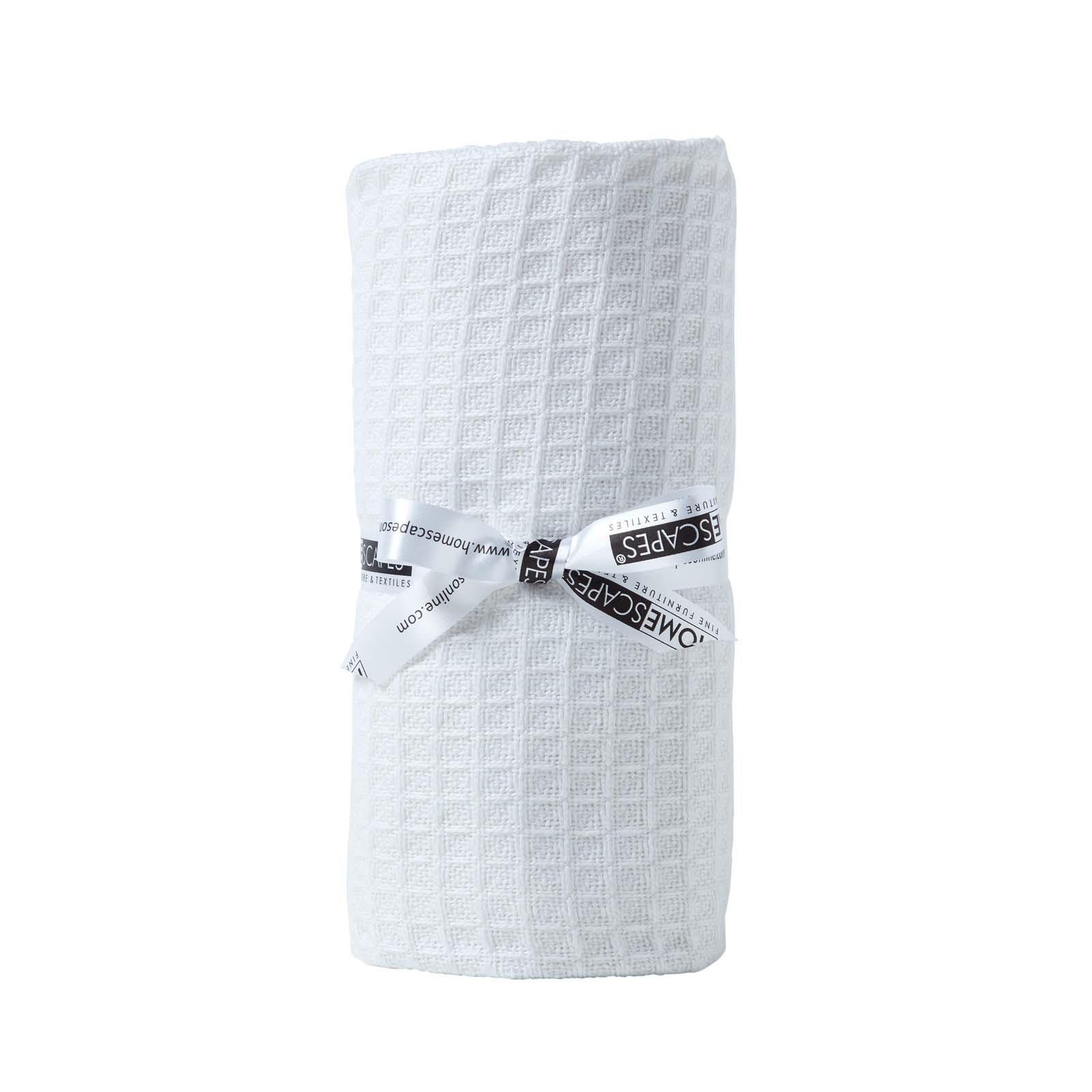 BABYDECKE Waffelpiqué 125/150 cm, Bio-Baumwolle - Weiß, Textil (125/150cm) - Homescapes