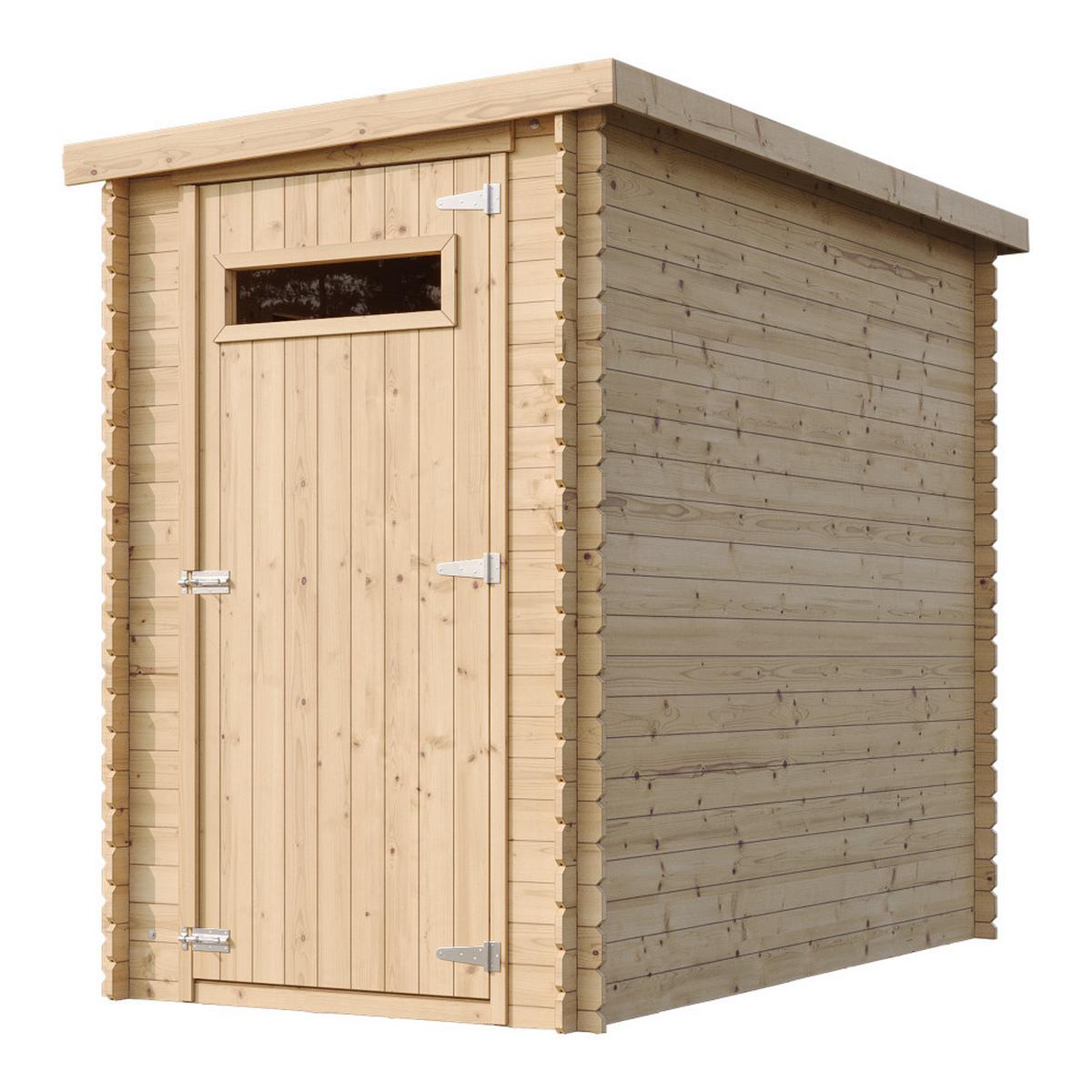 HOLZ-GARTENHAUS - B144xL239xH198 cm/ 2.63 m2 M306A - Beige, Holz (144/198/239cm) - Timbela