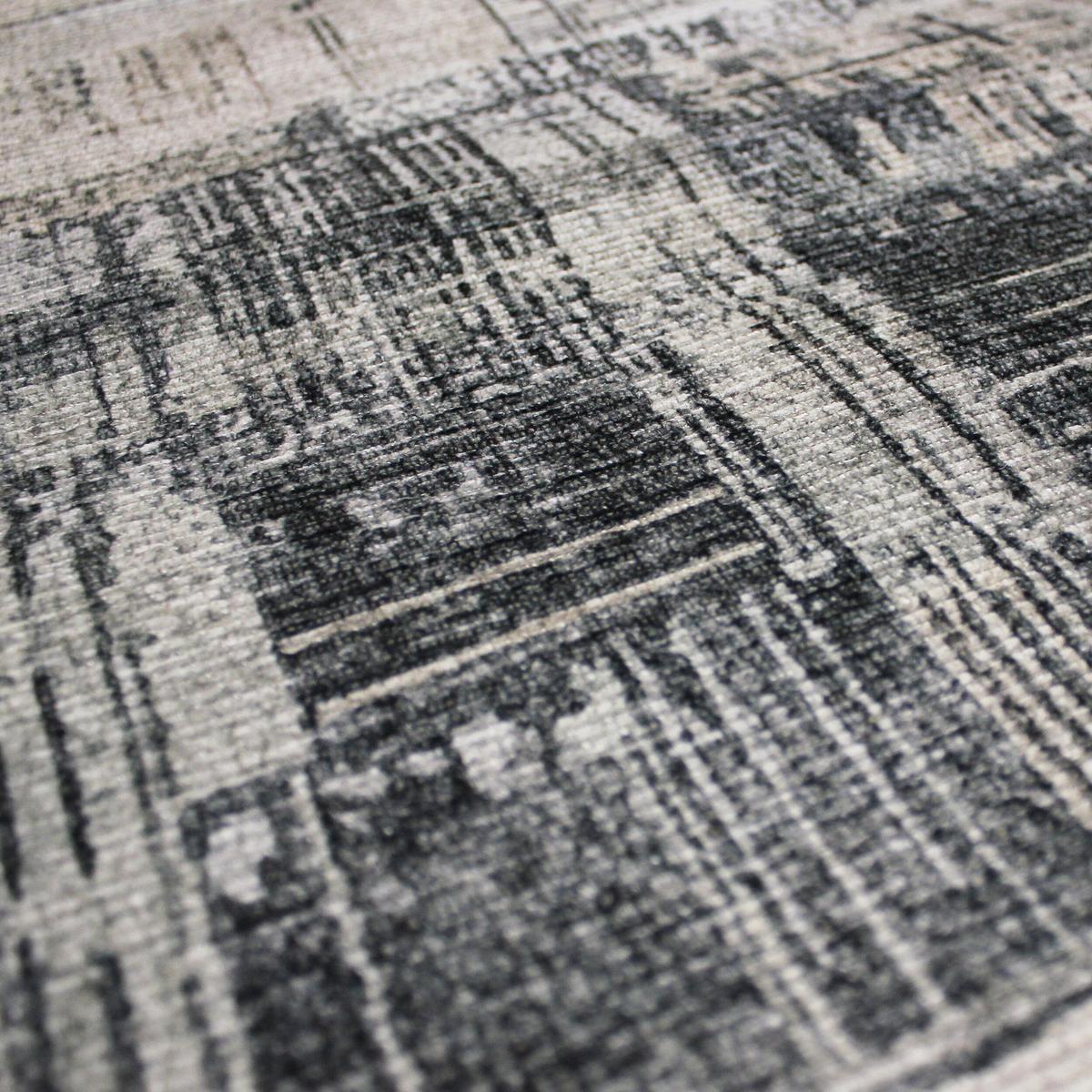 TEPPICH Waschbar HURST, abstrakt, Grau, 190 x 290 cm - Grau, Textil (290/190cm) - KADIMA DESIGN