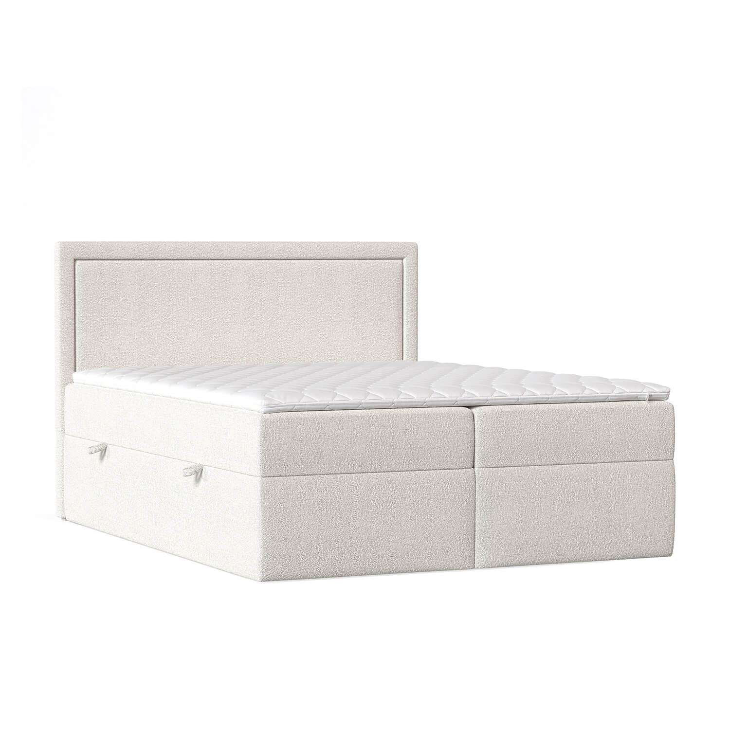 BOXBETT Jodan 160/200 cm Weiß im Baloo Stoff - Schwarz/Weiß, Holz/Holzwerkstoff (160/200cm) - AltaBeds