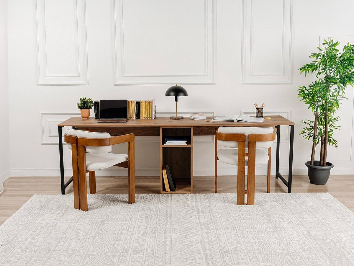 SCHREIBTISCH - 240 cm x 60 cm - Holz, Platte - Naturfarben Hell DERVILO - Naturfarben, Holz (60/240/74cm) - Vente-Unique