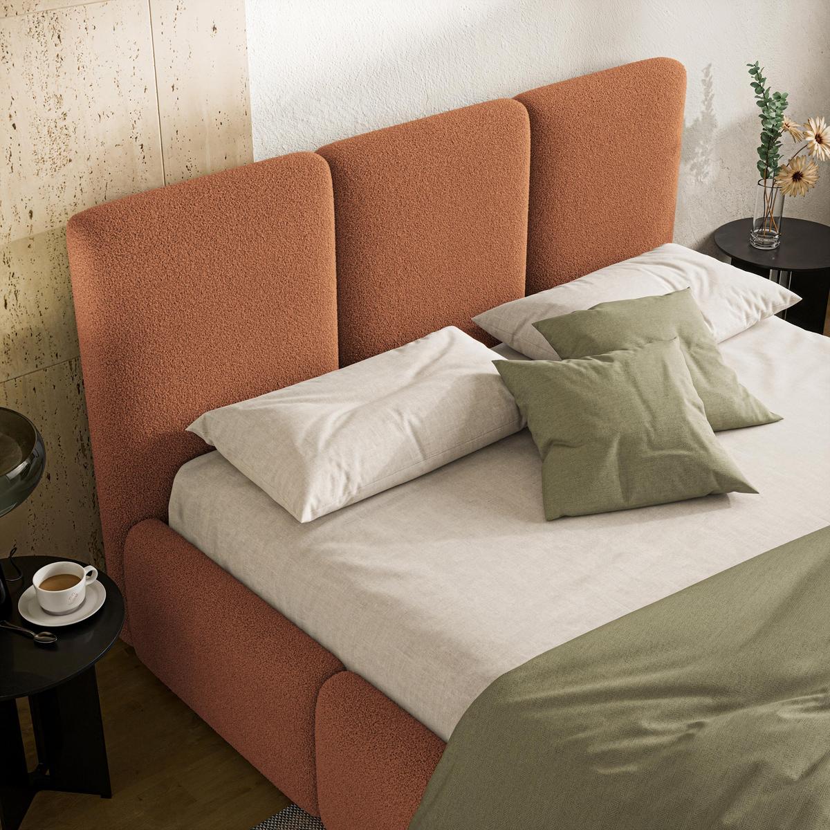 POLSTERBETT ARSIL 120x200 cm mit Bettkästen - Kupferfarben - Kupferfarben, Holz/Textil (120/200cm) - MASSENO