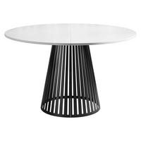ESSTISCH ausziehbar Cone 100 - Schwarz/Weiß, Holzwerkstoff/Metall (100/100/76cm) - MIRJAN24