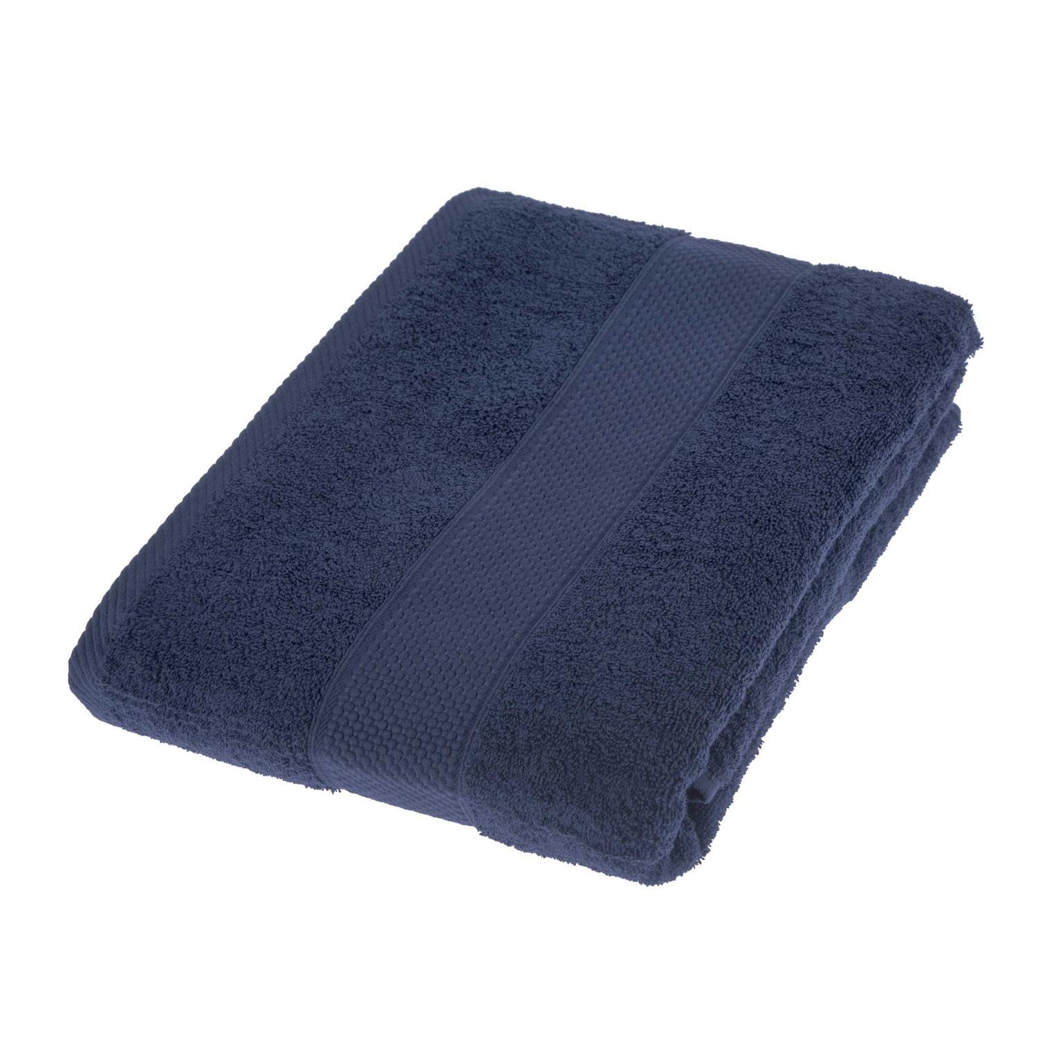 BADETUCH Essential dunkelblau 100/150 cm - Dunkelblau, Textil (100/150cm) - Homescapes