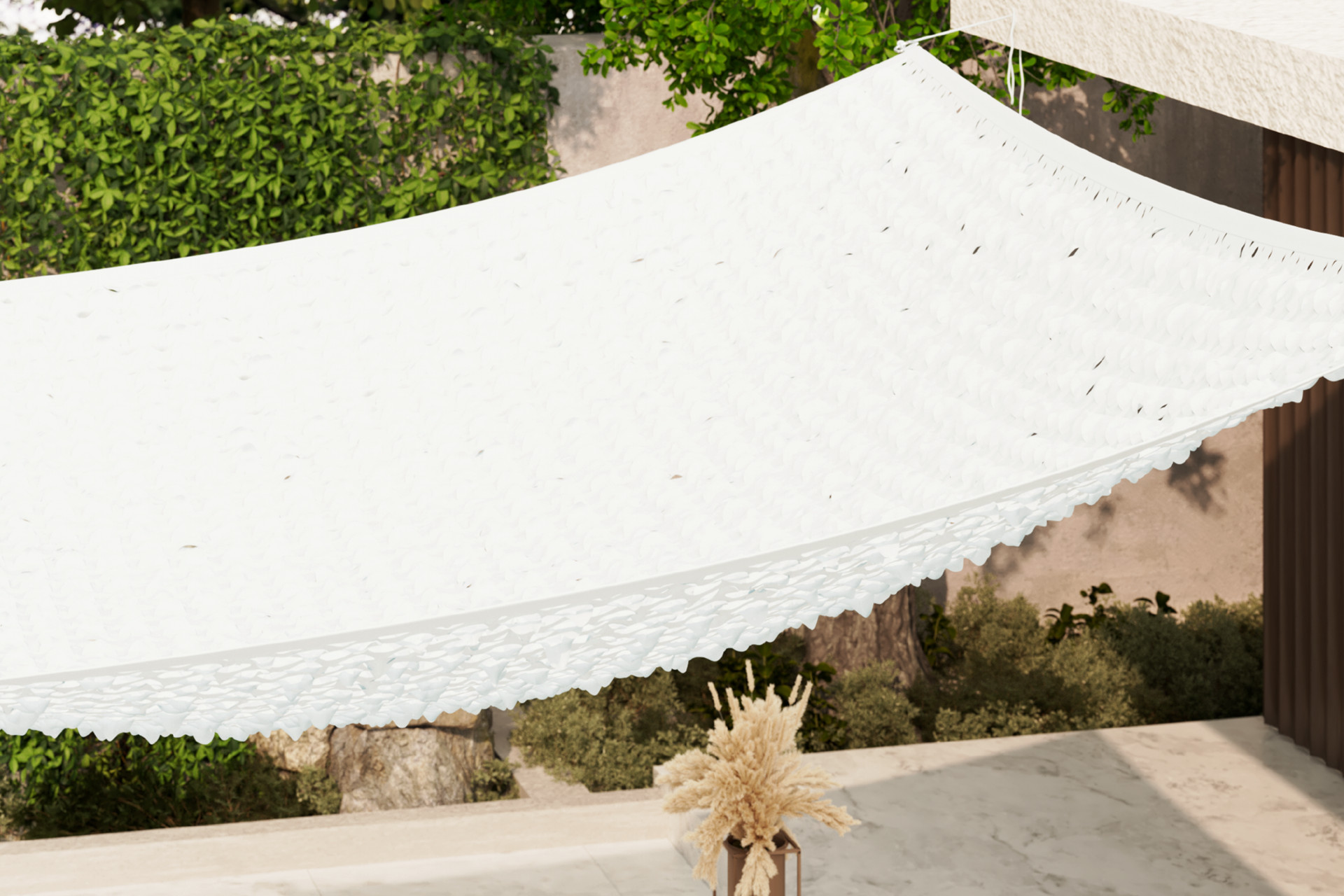 Sonnensegel weiß Bezug Webstoff 