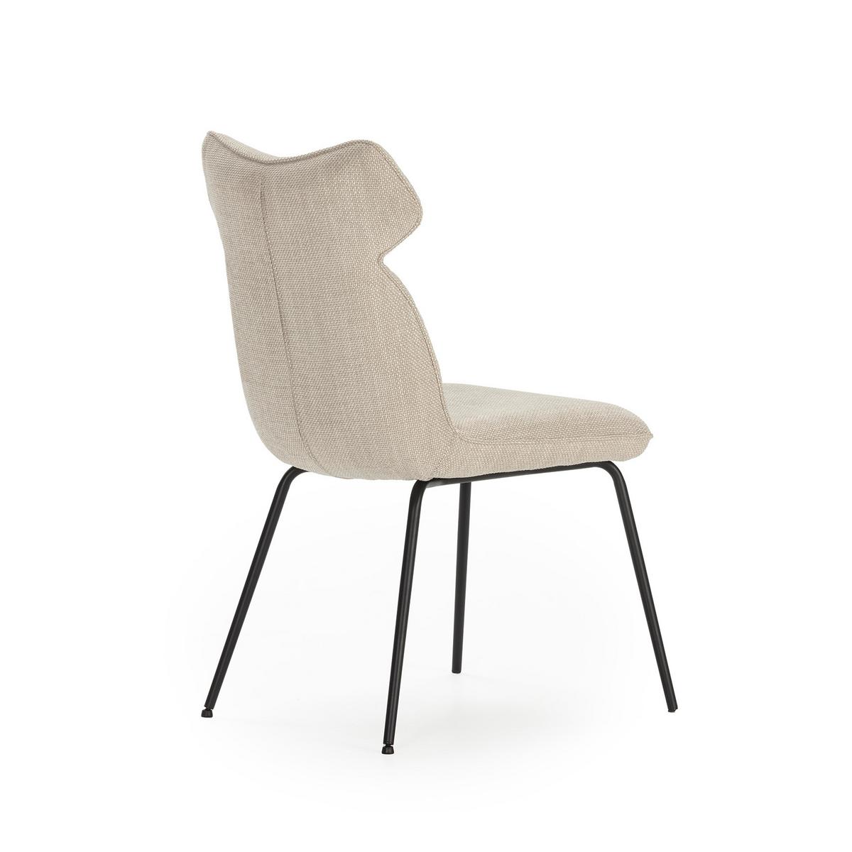 ESSZIMMERSTUHL Dara Beige 47/65/51 cm 2er-Set - Beige, Textil (65/51/47cm) - Calicosy