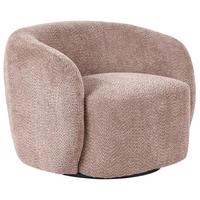 DREHSESSEL drehbar Stoff Taupe Tore - Taupe, Textil (85/67/80cm) - Beliani