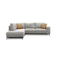 ECKSOFA MEDIOLANE 5-Sitzer, hellgrau - Hellgrau, Holzwerkstoff/Textil (219/282cm) - Wozimo