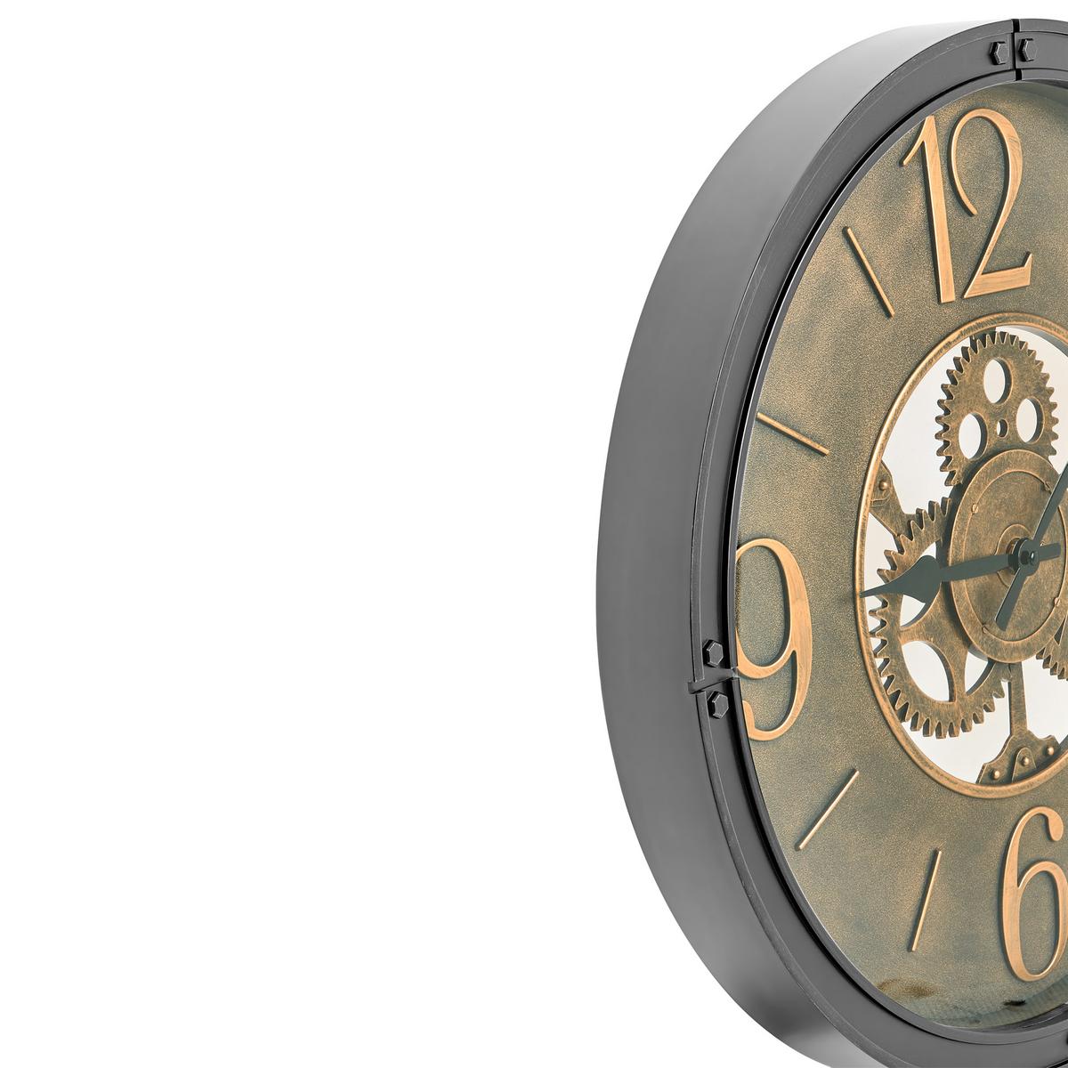 WANDUHR 50 cm Schwarz Albacete - Schwarz, Kunststoff (50/50/5cm) - Beliani