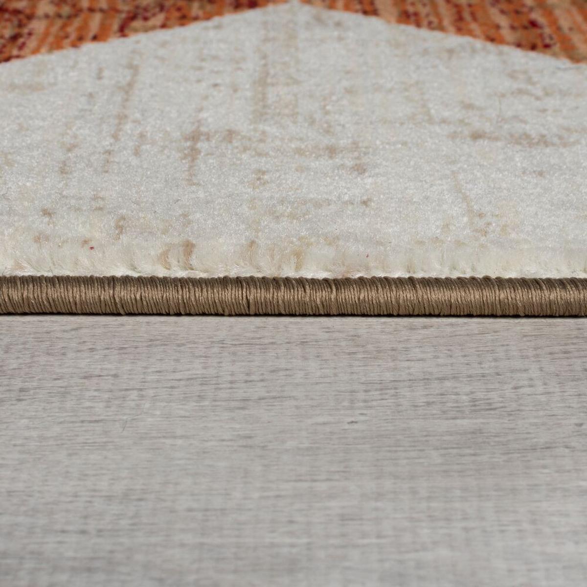 TEPPICH mit Fransen OGMORE, geometrisch, Rot-Blau, 80 x 154 cm - Rot, Textil (154/80cm) - KADIMA DESIGN