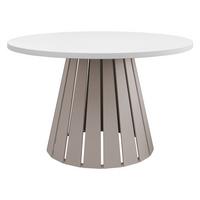 COUCHTISCH Circolo Cashmere - Kaschmir/Weiß, Holzwerkstoff/Metall (75/75/45cm) - MIRJAN24