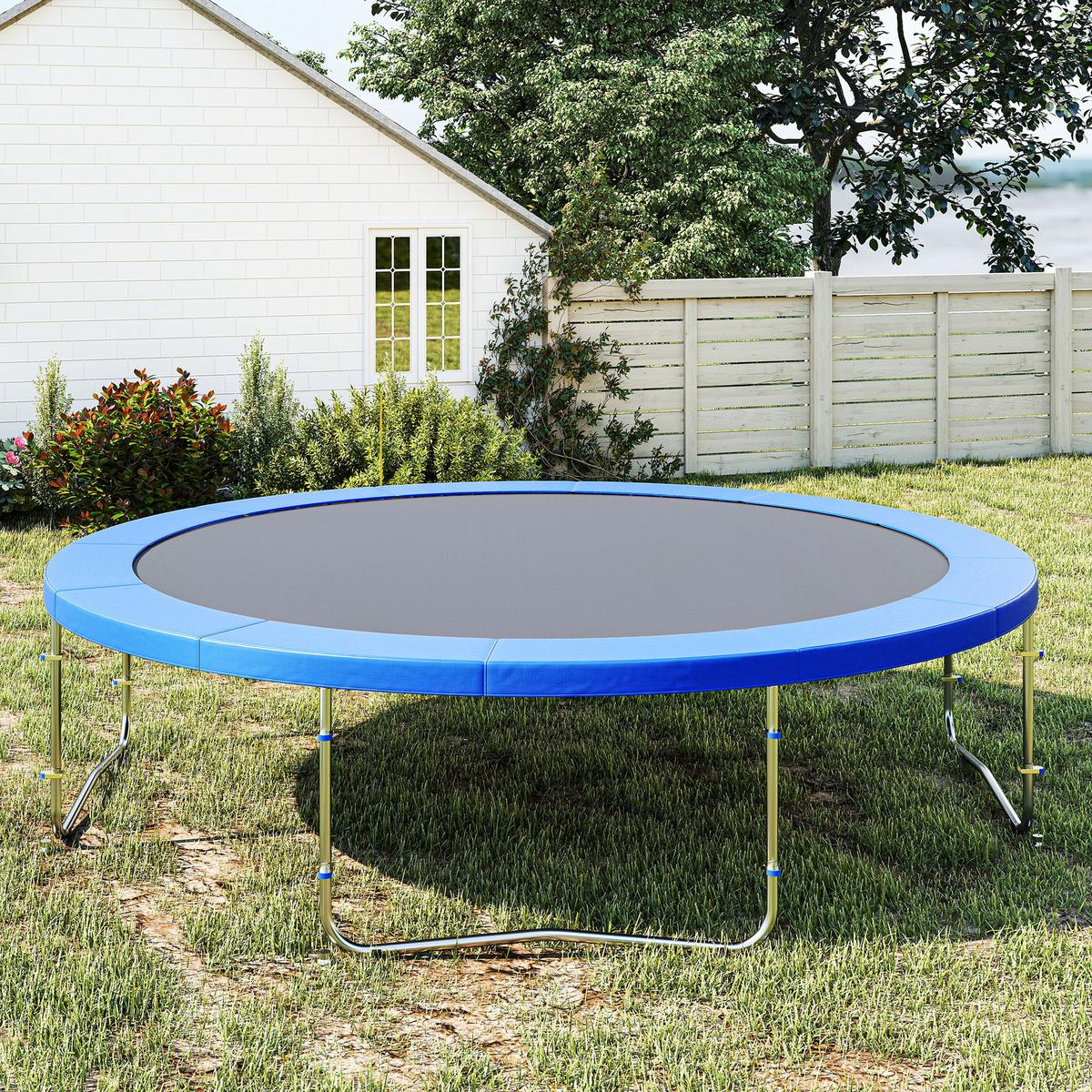 RANDABDECKUNG, PVC, Blau, Ø366 cm - Blau, Kunststoff (366/366cm) - HOMCOM
