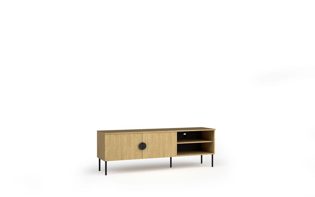 TV-SCHRÄNK Eiche Baltic 160/54/40 - Eiche Bianco, Holzwerkstoff (160/54/40cm) - RAUMHIRSCH FURNITURE