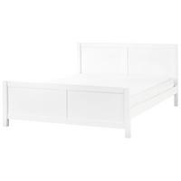 BETT mit Lattenrost 180x200 cm Weiß Champagnat - Weiß, Holz (180/200cm) - Beliani