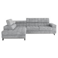 ECKSOFA Nord, Seite: Links - Silberfarben/Schwarz, Holz/Textil (264/203cm) - MIRJAN24