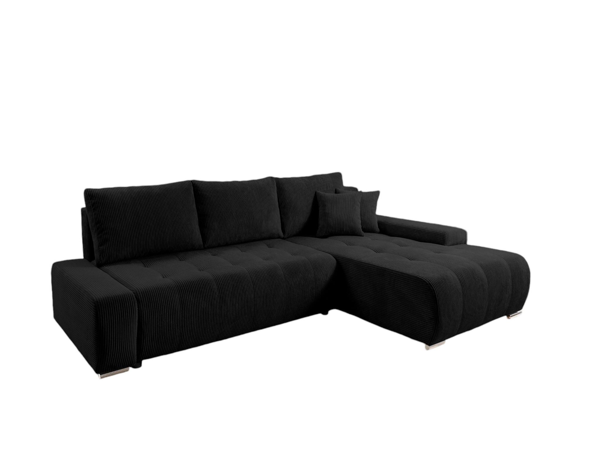ECKSOFA Vogar In Poso - Schwarz, Holzwerkstoff/Textil (265/185cm) - Fun Möbel