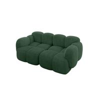 2-SITZER modulares Sofa Miko-S1 214x118x75 cm Grün Cord - Waldgrün/Schwarz, Holzwerkstoff/Kunststoff (214/75/118cm) - ALTDECOR