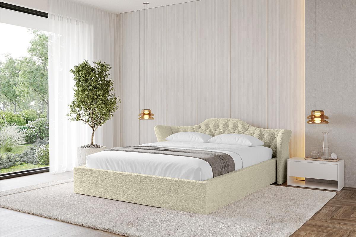 POLSTERBETT mit Bettkasten und Lattenrost, Boxbett ohne Matratze - ZORAN-V1 120x200 Beige - Taupe, Holzwerkstoff/Textil (120/200cm) - ALTDECOR