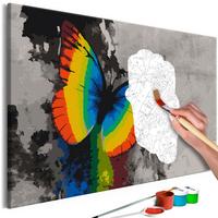 MALEN NACH ZAHLEN 50/40 cm - Grau, Textil (1.4/40cm) - KUNSTLOFT