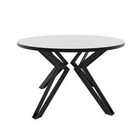 ESSTISCH ausziehbar aus MDF, Weiß - Schwarz/Weiß, Holzwerkstoff (100/100/76cm) - Idohome