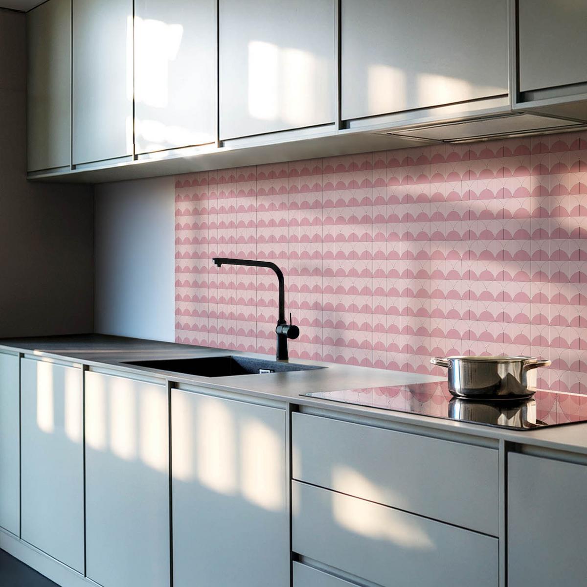WANDPANEEL 10x 40x20 cm selbstklebend Velmorra - Rosa, Kunststoff (20/1.6/40cm) - Wallfluent