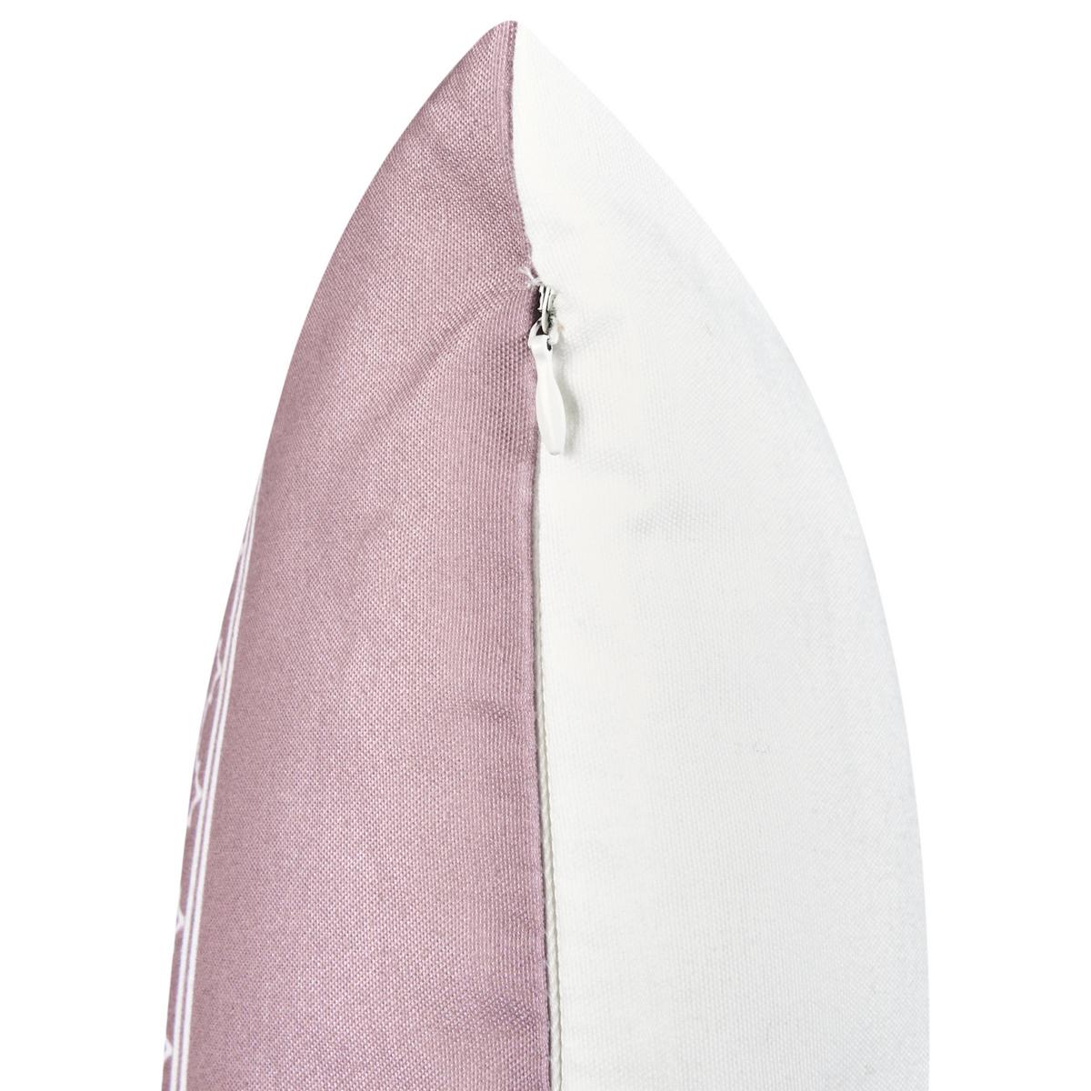 GARTENKISSEN 2er-Set Purpur 45/45 cm Tvista - Violett/Weiß, Textil (45/12/45cm) - Beliani