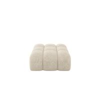 POUF OLEA-PUF 91x87x44 cm Creme Velours Modular Sitzhocker - Creme/Schwarz, Holzwerkstoff/Kunststoff (91/44/87cm) - ALTDECOR