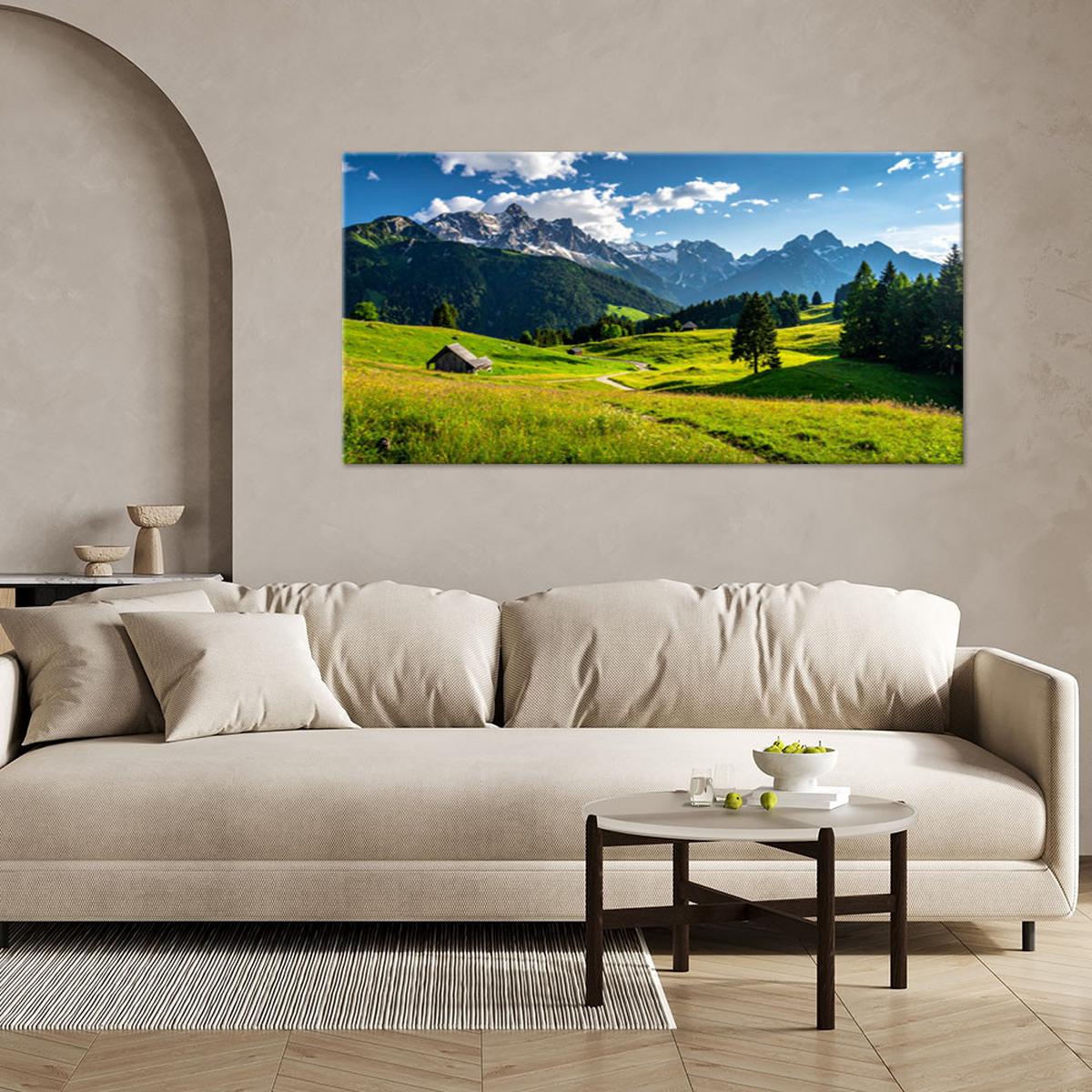 LEINWANDBILD Landschaften 120x60cm - Grün, Textil (120/60cm) - Feeby