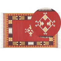 KELIM-TEPPICH Parakar 200/140 cm - Multicolor, Textil (140/200cm) - Beliani