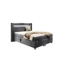 BOXSPRINGBETT Bett Elektrisch Armando - Graphitfarben, Holzwerkstoff/Textil (200/200cm) - Fun Möbel