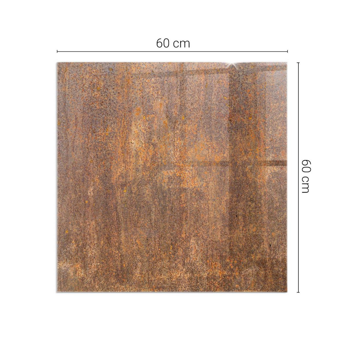 GLASPLATTE für Kamin 60x60 cm - Braun, Glas (60/60/0.4cm) - TULUP