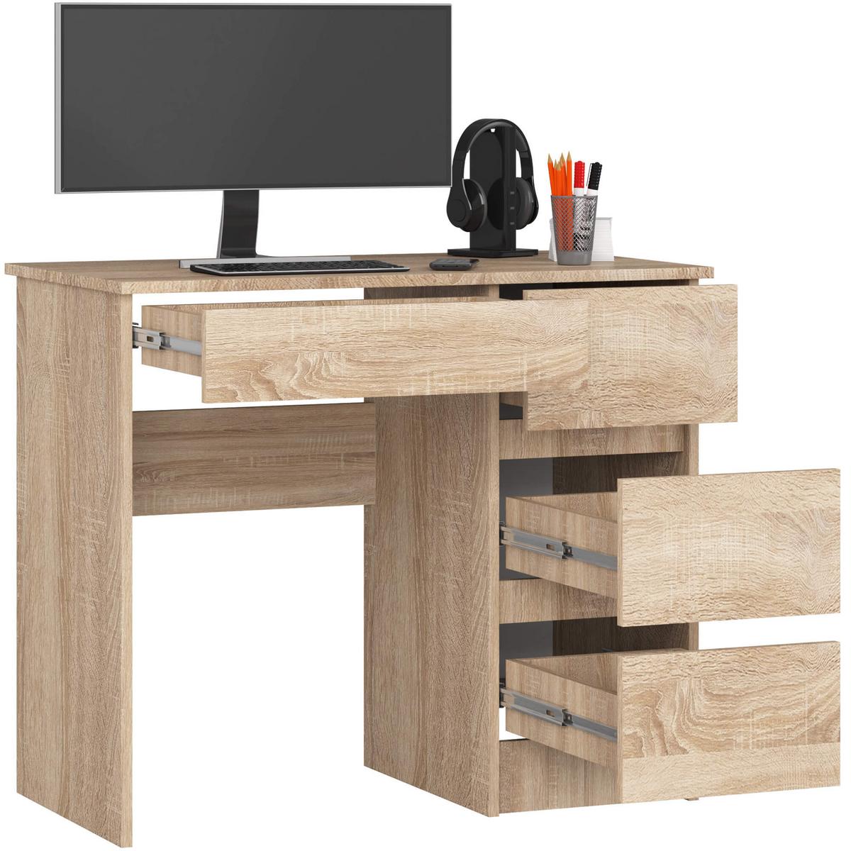 SCHREIBTISCH Eiche Sonoma 77/90/50 - Sonoma Eiche, Holzwerkstoff (50/120/77cm) - RAUMHIRSCH FURNITURE