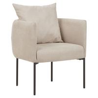 SESSEL Hellbeige Malmos - Beige/Schwarz, Textil (62/68/62cm) - Beliani