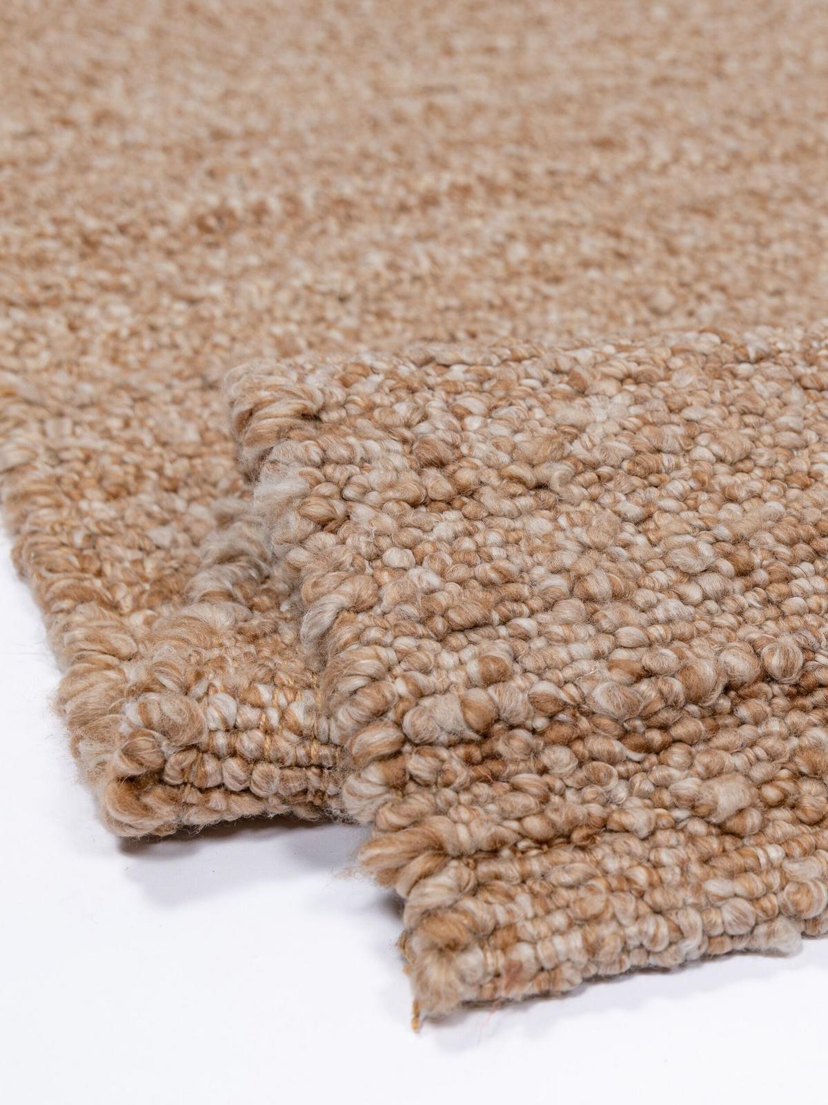 TEPPICH Kurzflor, handgewebt, GLAVEN, in Natur, Bouclé-Struktur, 200 x 290 cm - Beige, Textil (200/290cm) - KADIMA DESIGN