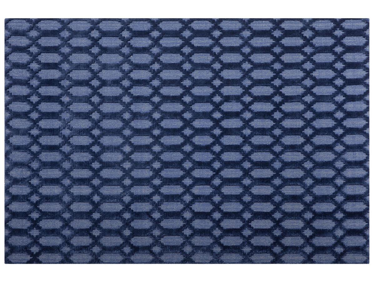 KURZFLOR-TEPPICH Cizre 230/160 cm - Blau, Naturmaterialien (160/230cm) - Beliani