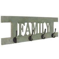WANDGARDEROBE FAMILY SHABBY-LOOK Grün - Grün, Holz (60/21/2cm) - MCW