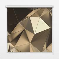 INNENROLLO - Fensterrollo - Rollo - 90x180 cm - Goldene Dreiecke - Goldfarben, Kunststoff (90/180/0.5cm) - TULUP