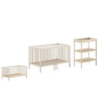 BABYZIMMER Set Kara-lynn 4 Komplettset Massivholz Buche Natur - Buchefarben, Holz (223/95/76cm) - 58aufmkessel