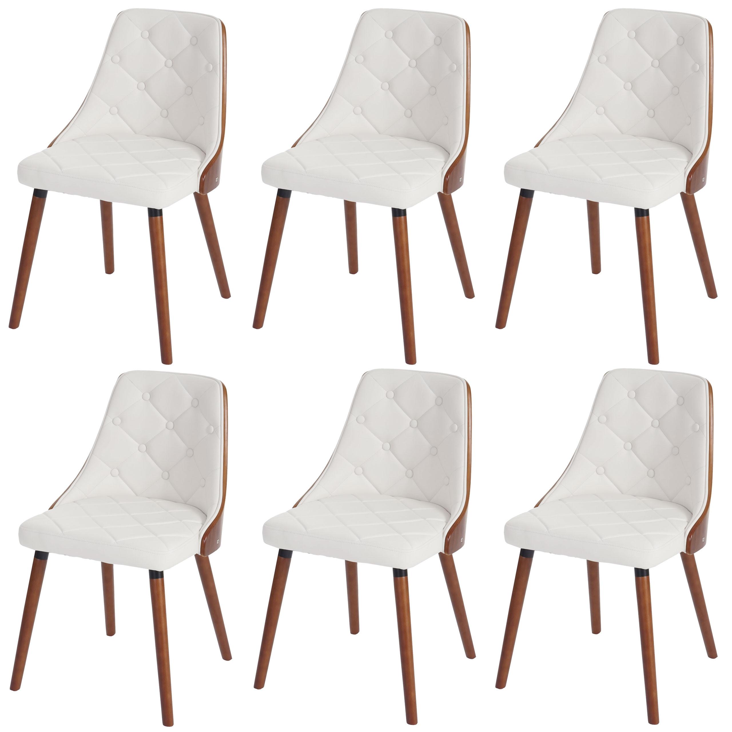 ESSZIMMERSTUHL White 6er-Set - Weiß, Textil (50/82/53cm) - MCW